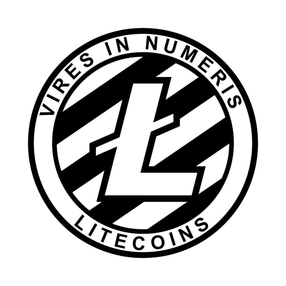 Realistic coin Litecoin. Cryptocurrency gold coin bitcoin symbol isolated. vector