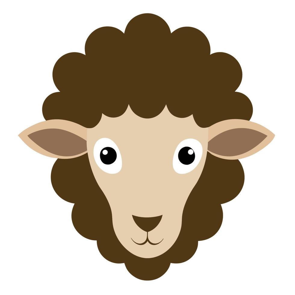 Funny Sheep Illustration on White Background vector