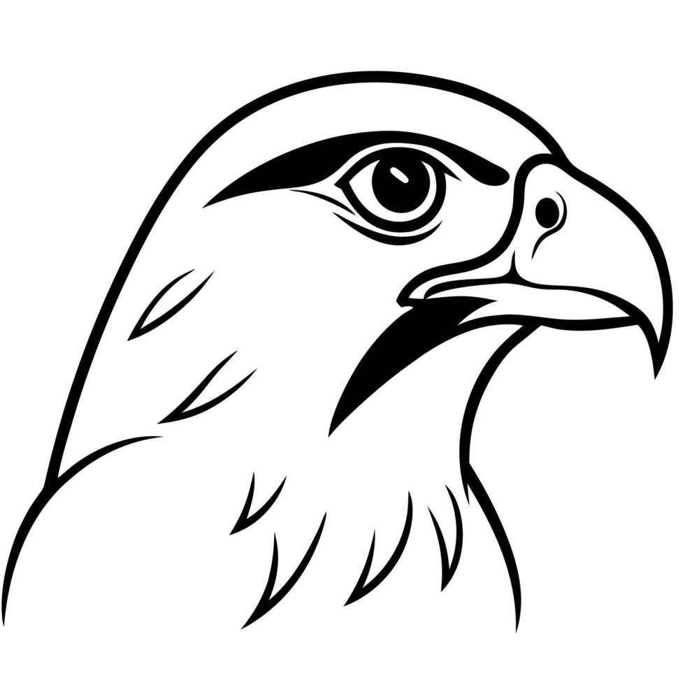 Fierce Falcon Mascot Facing Forward vector