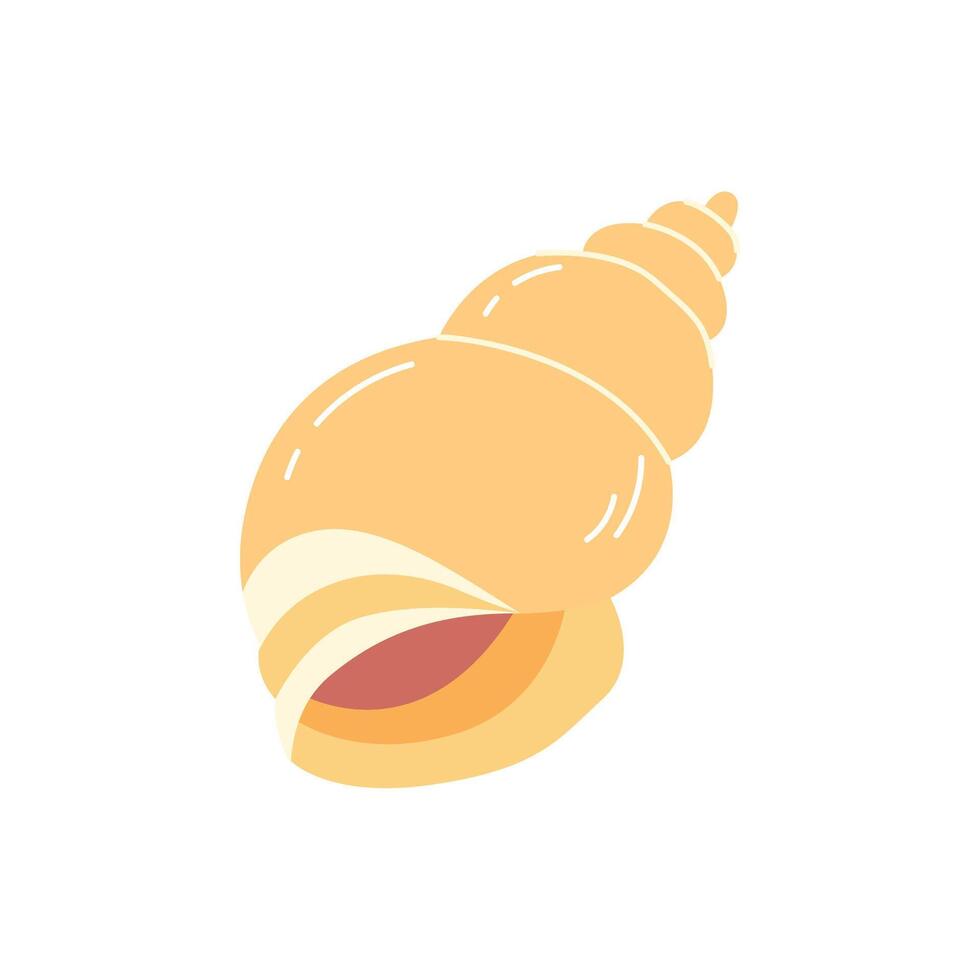 Yellow Sea Shell Tropical Ocean Clipart vector