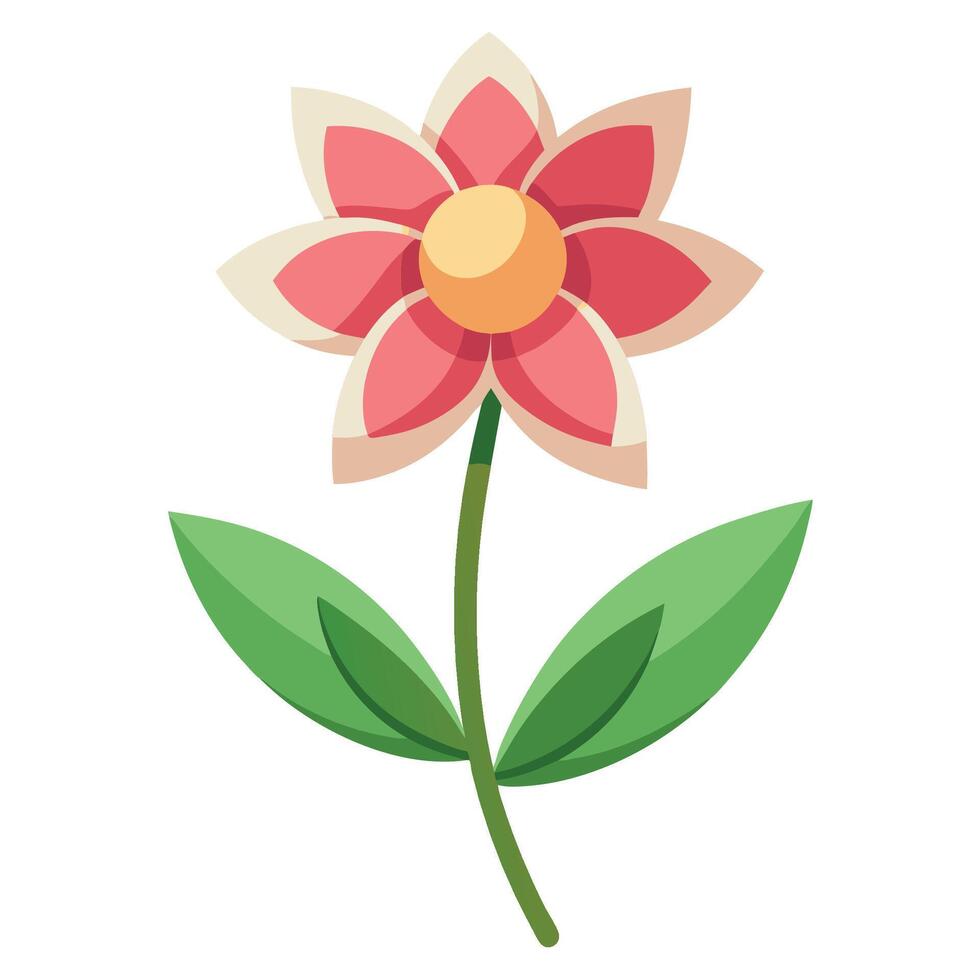 Colorful Spring Flowers on White vector