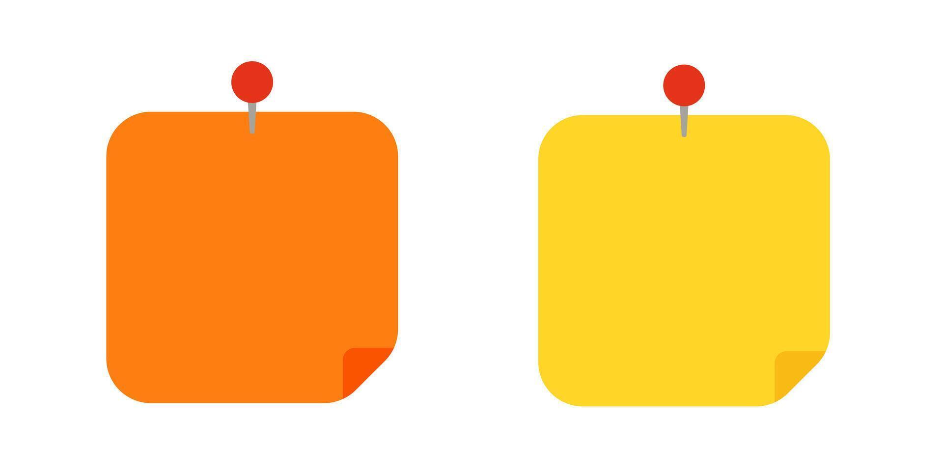 Set of Sticky Note icons. for mobile concept and web design. illustration on white background vector