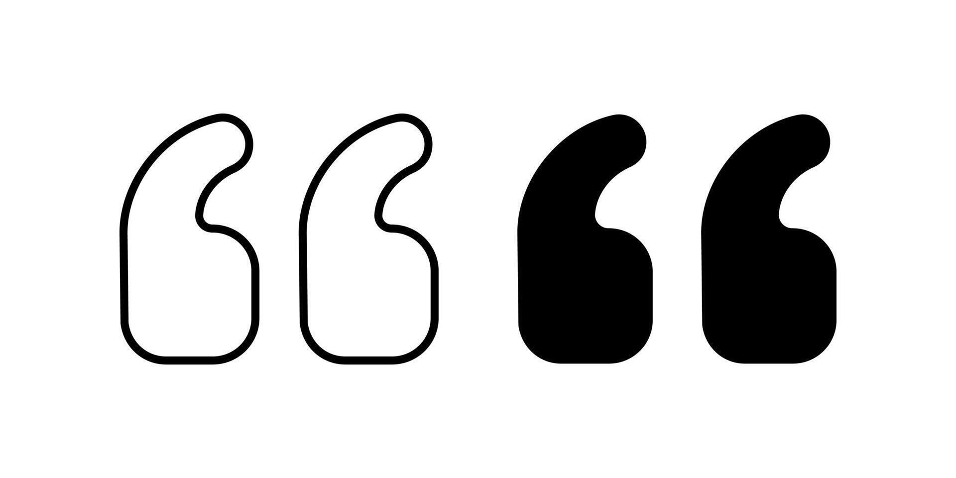 Quotes icon set. for mobile concept and web design. illustration vector