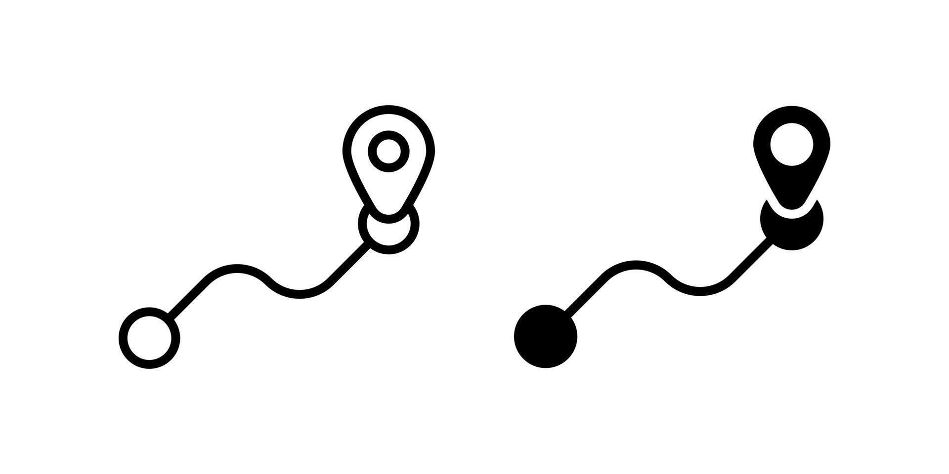 Route Icon Set. for mobile concept and web design. illustration vector