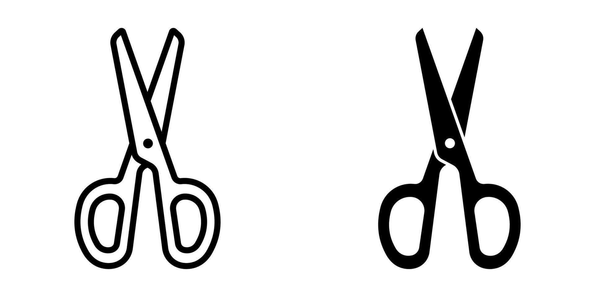 Scissors icon set. for mobile concept and web design. illustration vector