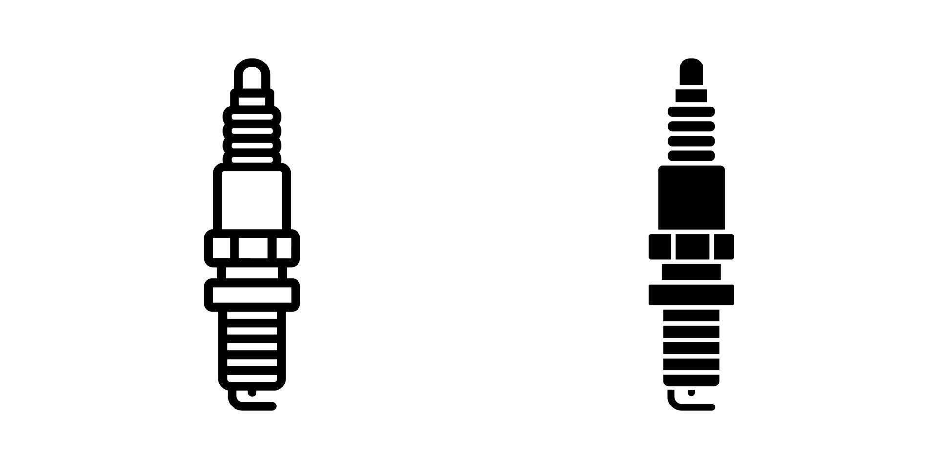 Spark plug icon set. for mobile concept and web design. illustration vector