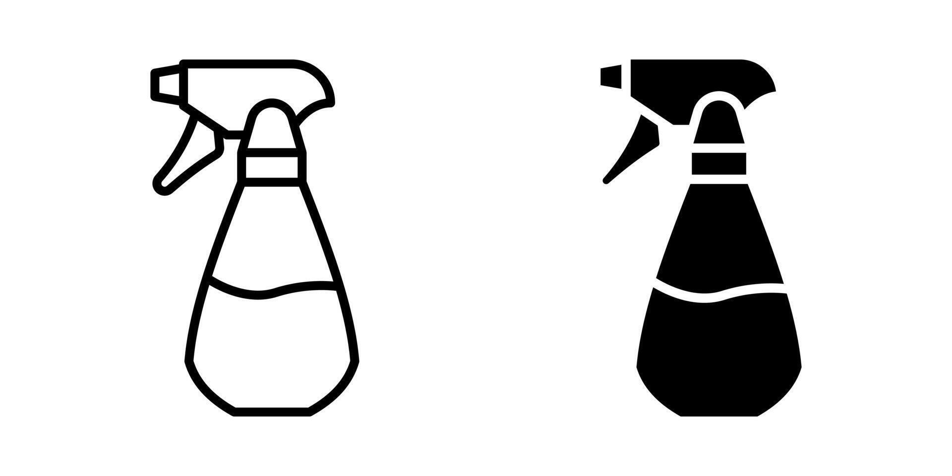 Spray icon set. cleaning spray Symbol. cleaning spray bottle sign. for mobile concept and web design. illustration on white background vector