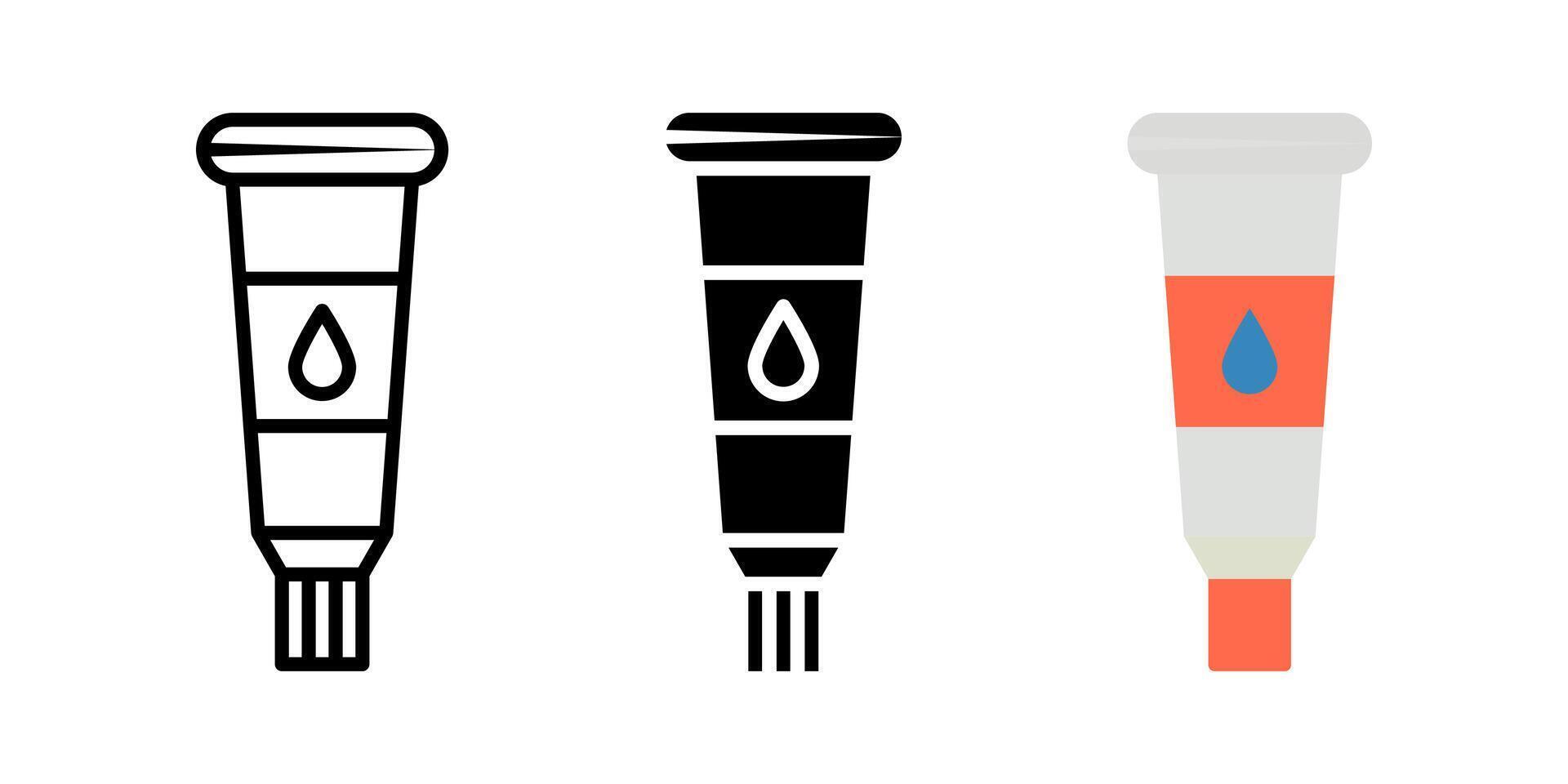 Glue icon set. for mobile concept and web design on white background vector