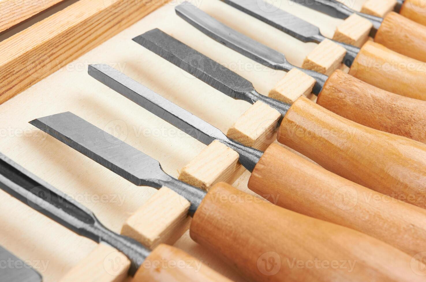 Set of Chisels in box photo