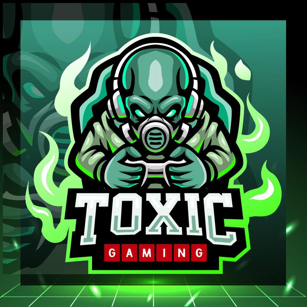 Toxic gaming mascot. esport logo design vector