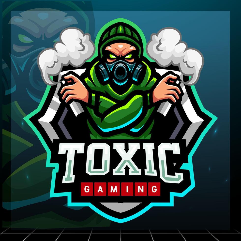 Toxic mascot. esport logo design vector