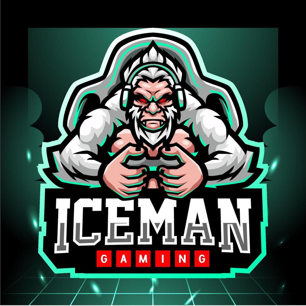 Yeti gaming mascot. esport logo design vector