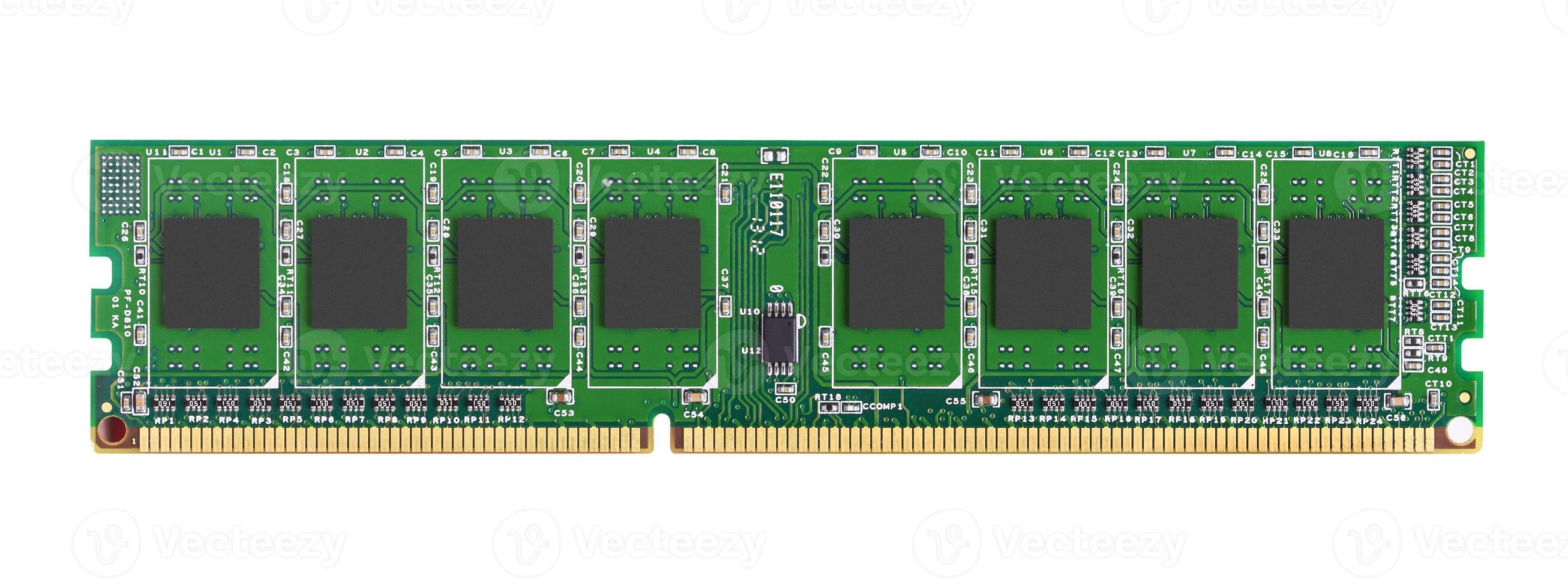 DDR RAM memory module on white photo
