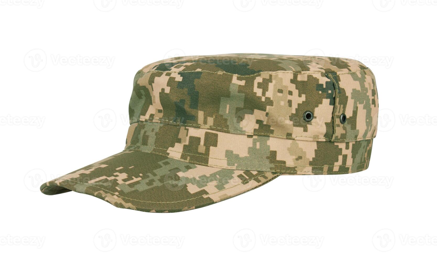 Army camouflaged cap photo