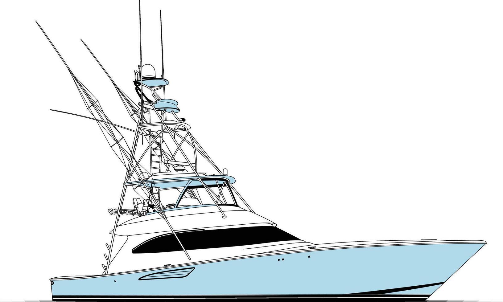 Big fishing boat illustration vector