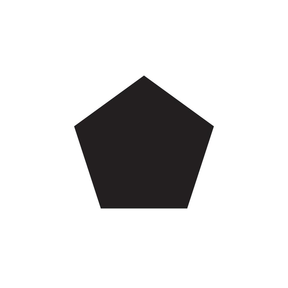 A black and white logo of a hexagon vector