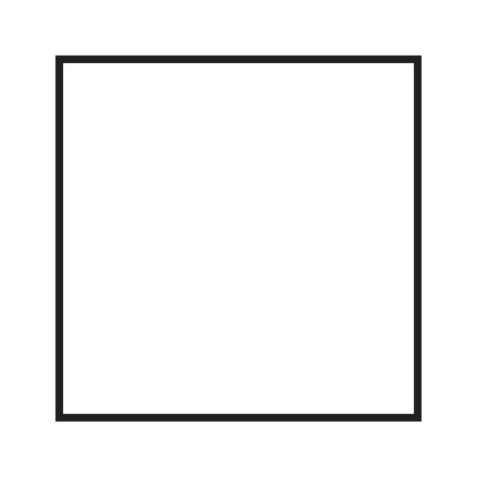 A square with a black border on a white background vector