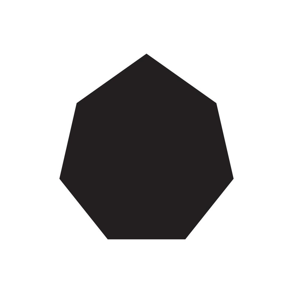 A black hexagon is shown on a white background vector