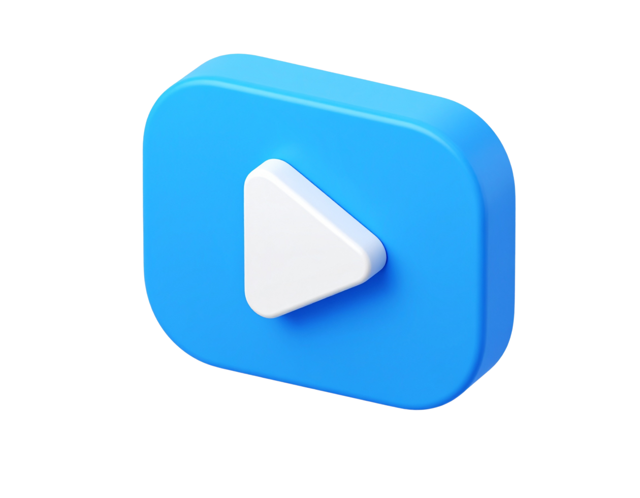 Blue square with a white triangle on it. The triangle is pointing to the right png