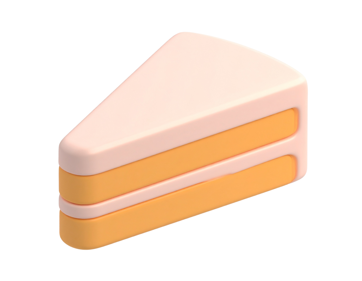 3D Icon of slice cake png