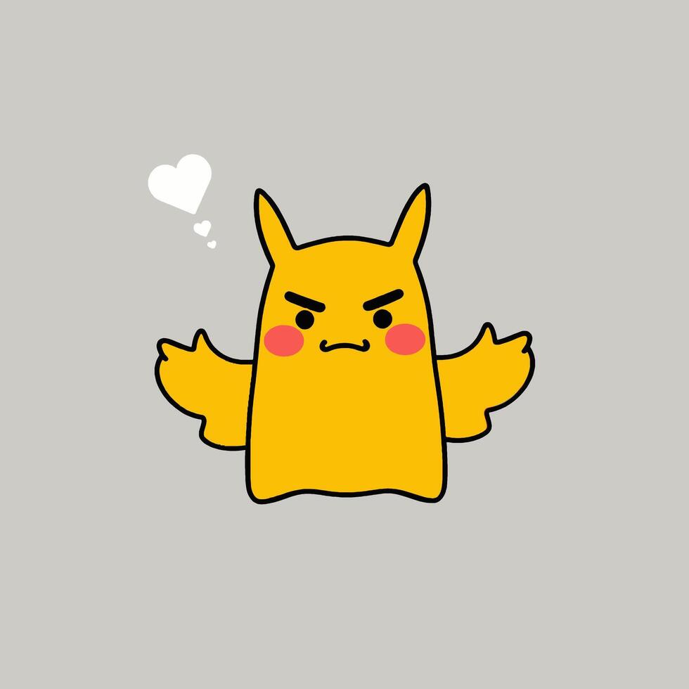 A cartoon yellow character vector