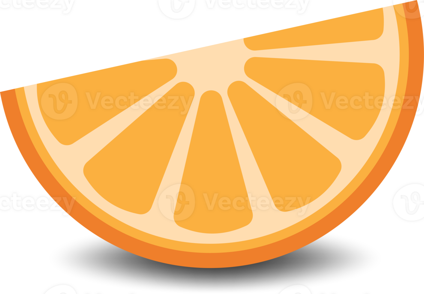 Orange fruit slice illustration. png