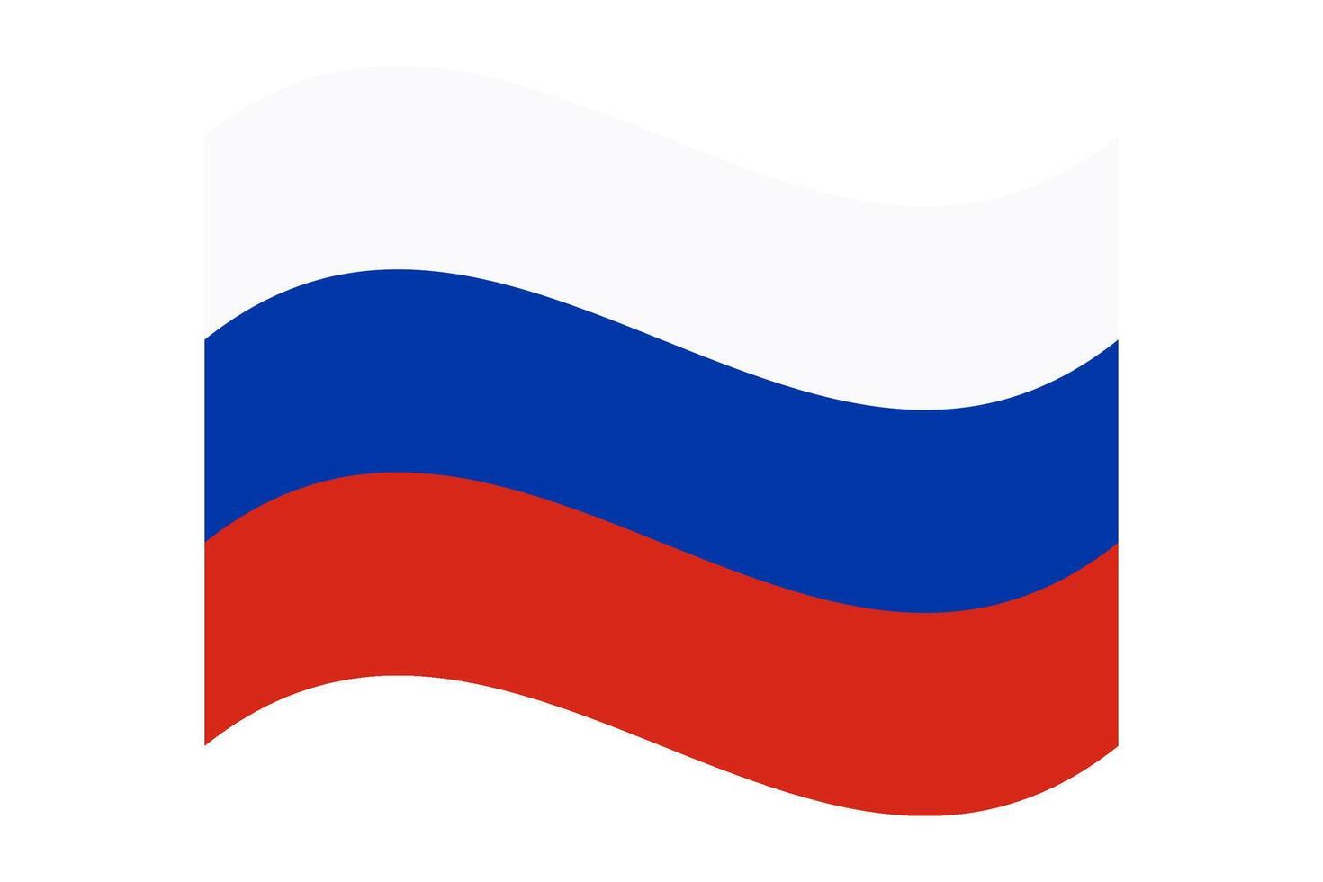 Wavy flag of Russia, isolated on transparent background. Flag of the Russian Federation vector