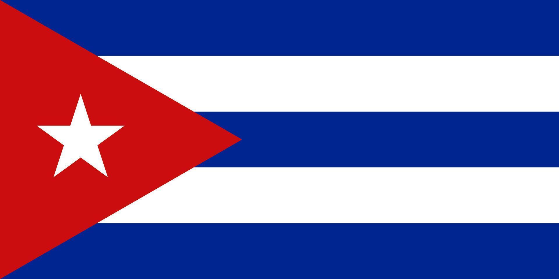 The official national flag of the Cuba. Flag of the Republic of Cuba vector