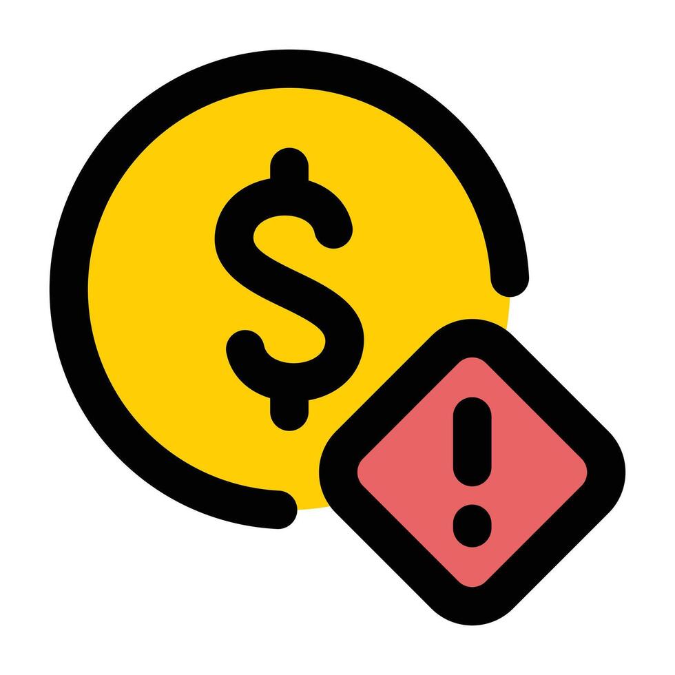 Simple Financial Crisis colorful icon. The icon can be used for websites, print templates, presentation templates, illustrations, etc vector