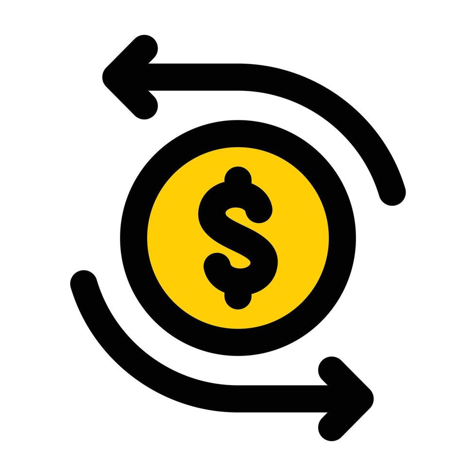 Simple Cash Flow colorful icon. The icon can be used for websites, print templates, presentation templates, illustrations, etc vector
