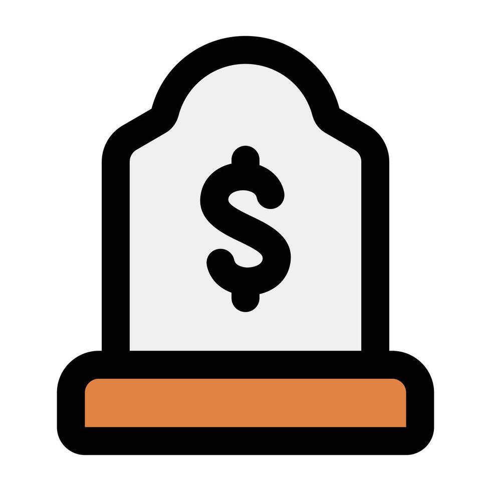 Simple Grave colorful icon. The icon can be used for websites, print templates, presentation templates, illustrations, etc vector