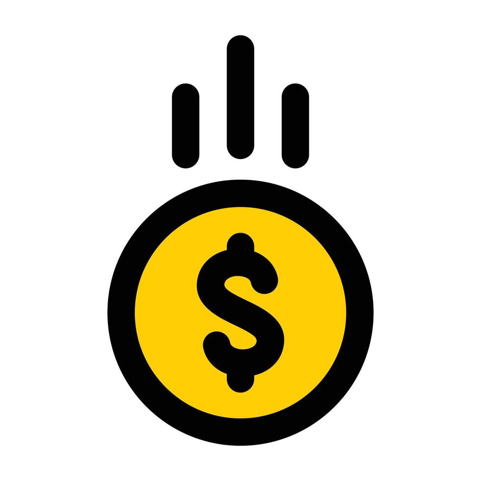 Simple Financial Drop colorful icon. The icon can be used for websites, print templates, presentation templates, illustrations, etc vector
