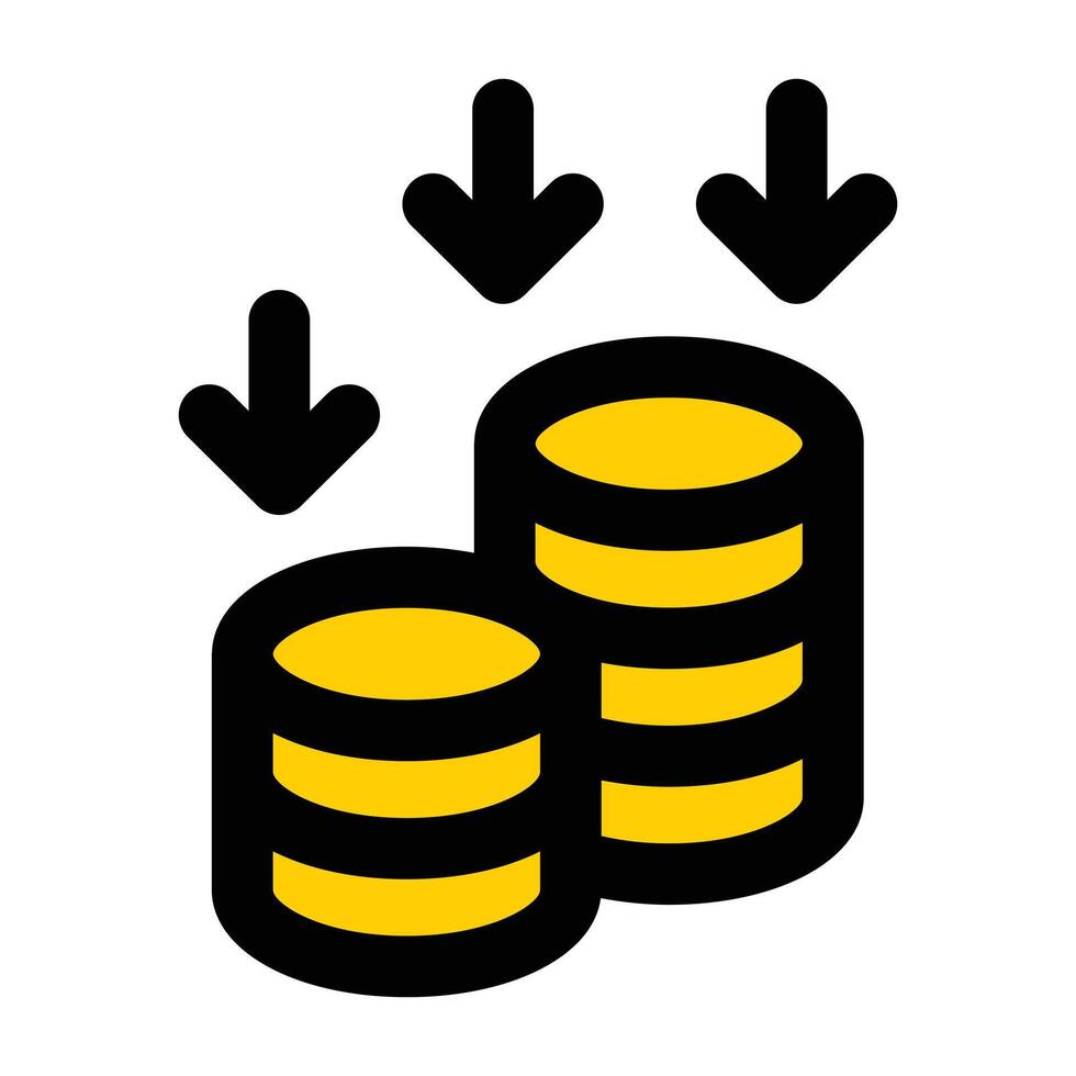 Simple Loss colorful icon. The icon can be used for websites, print templates, presentation templates, illustrations, etc vector