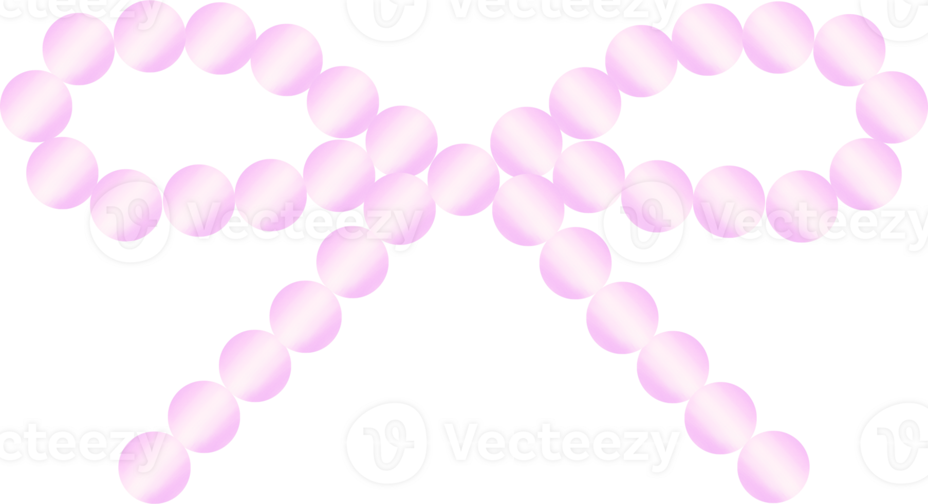 Coquette Pink Pearl bow hand drawn illustration png