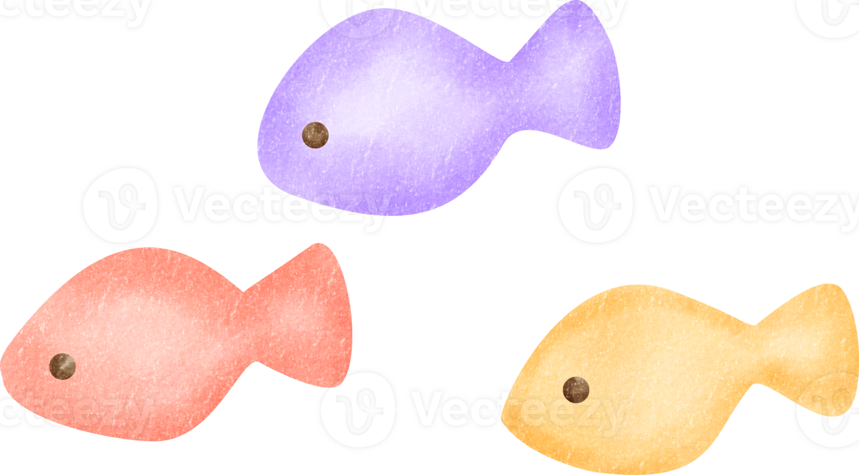 Watercolor School Of Small Fish Under The Sea png