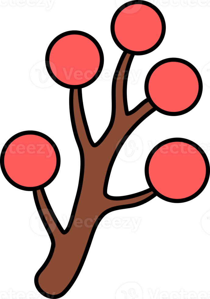 Autumn Berry Cartoon Illustration png