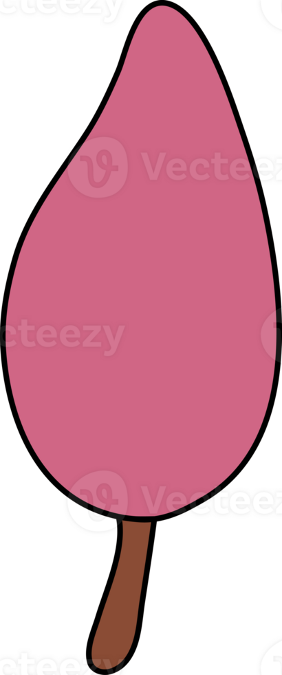 Autumn Red Leaves Cartoon Illustration png