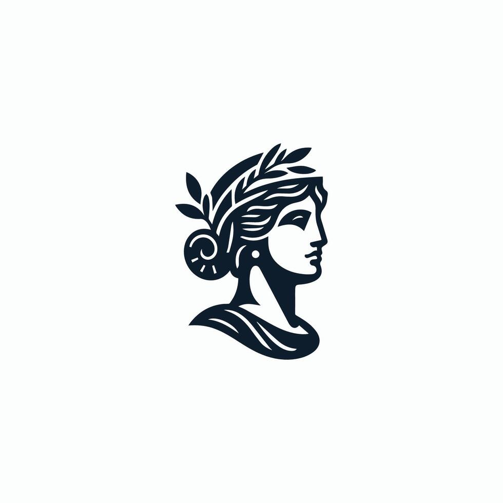 unique woman with a wreath on her head vector