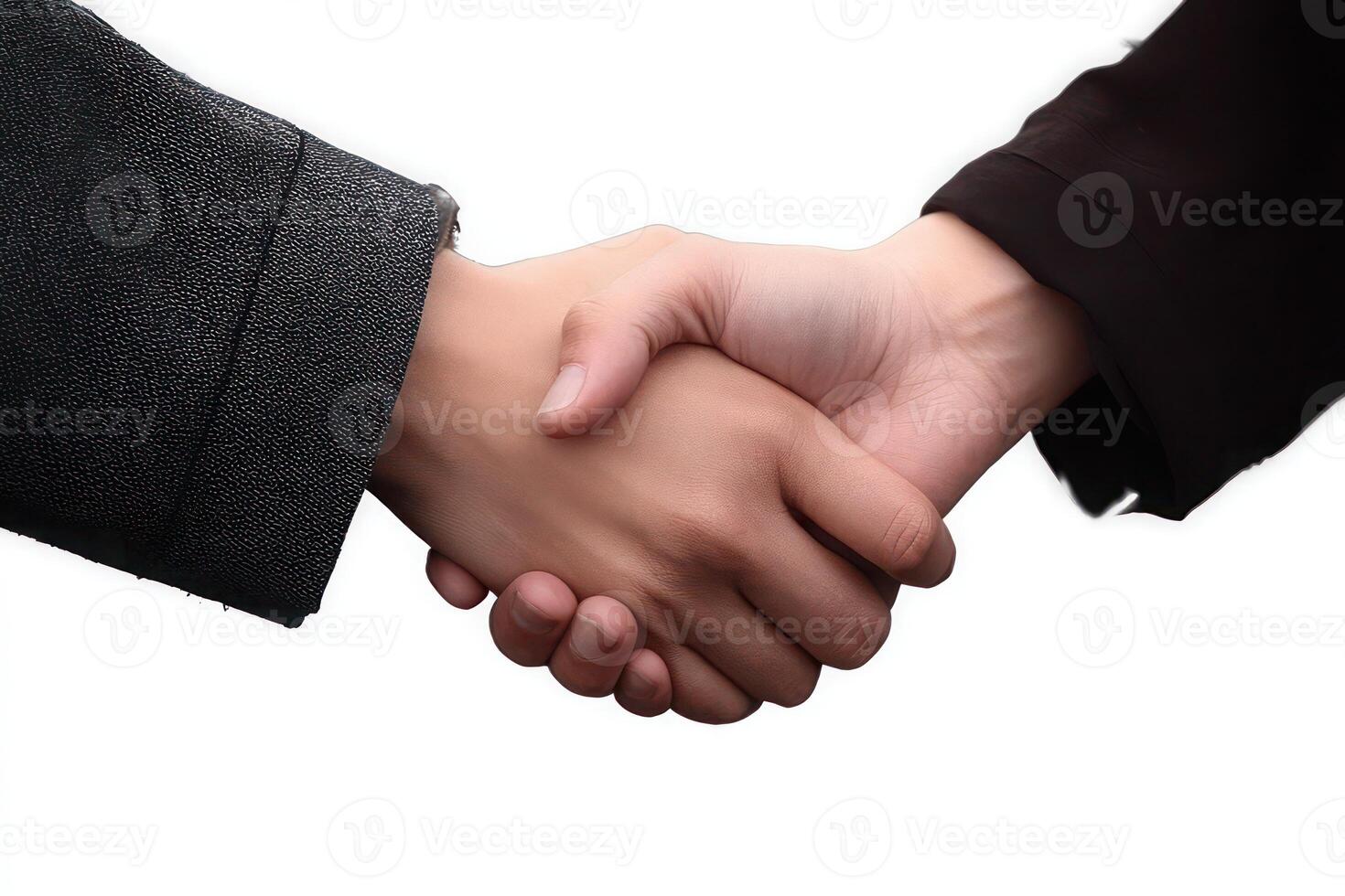 Close up of Two People Shaking Hands Business Deal Partnership Agreement Teamwork Concept photo