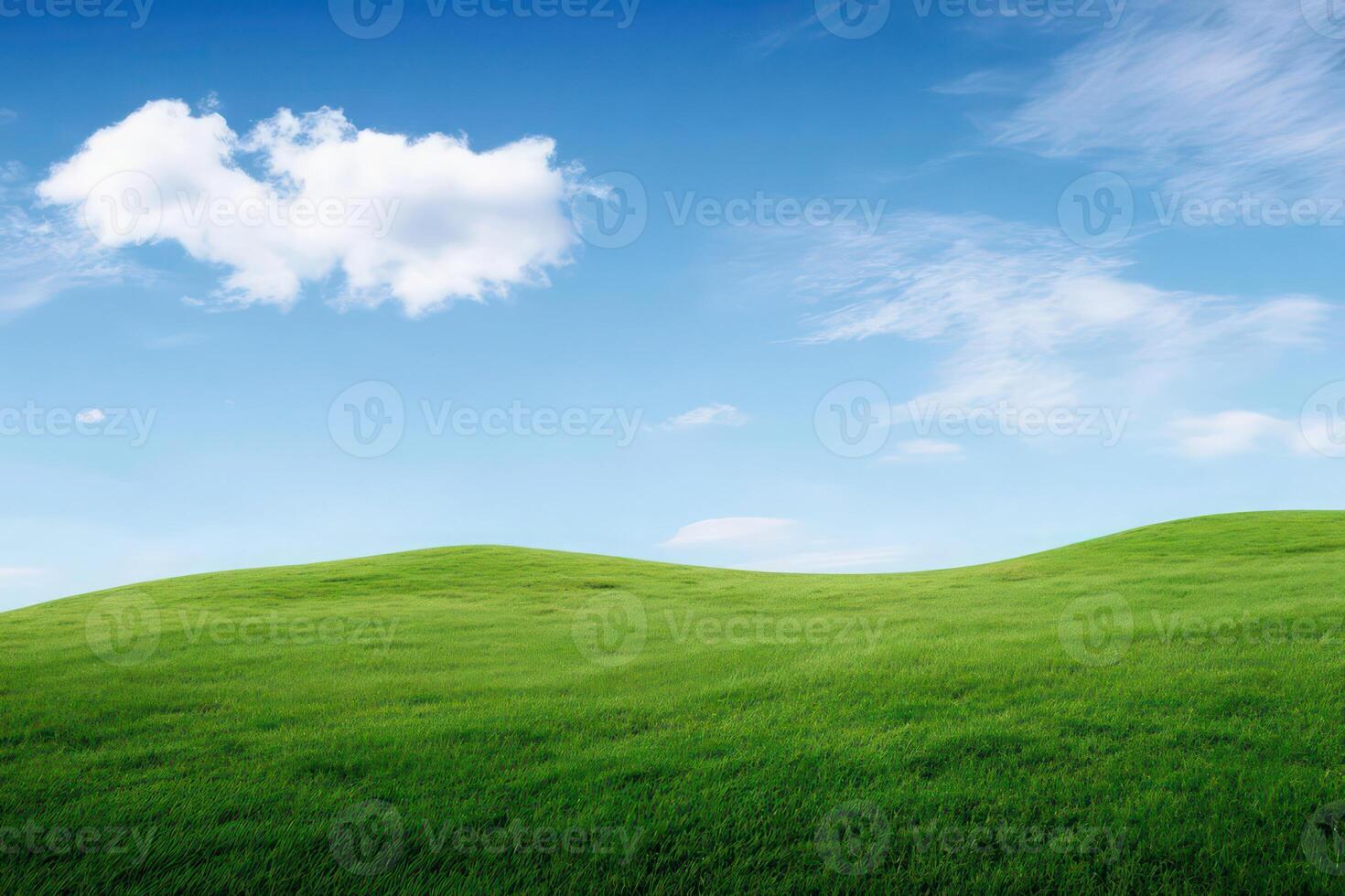 A man flying a kite in a field photo