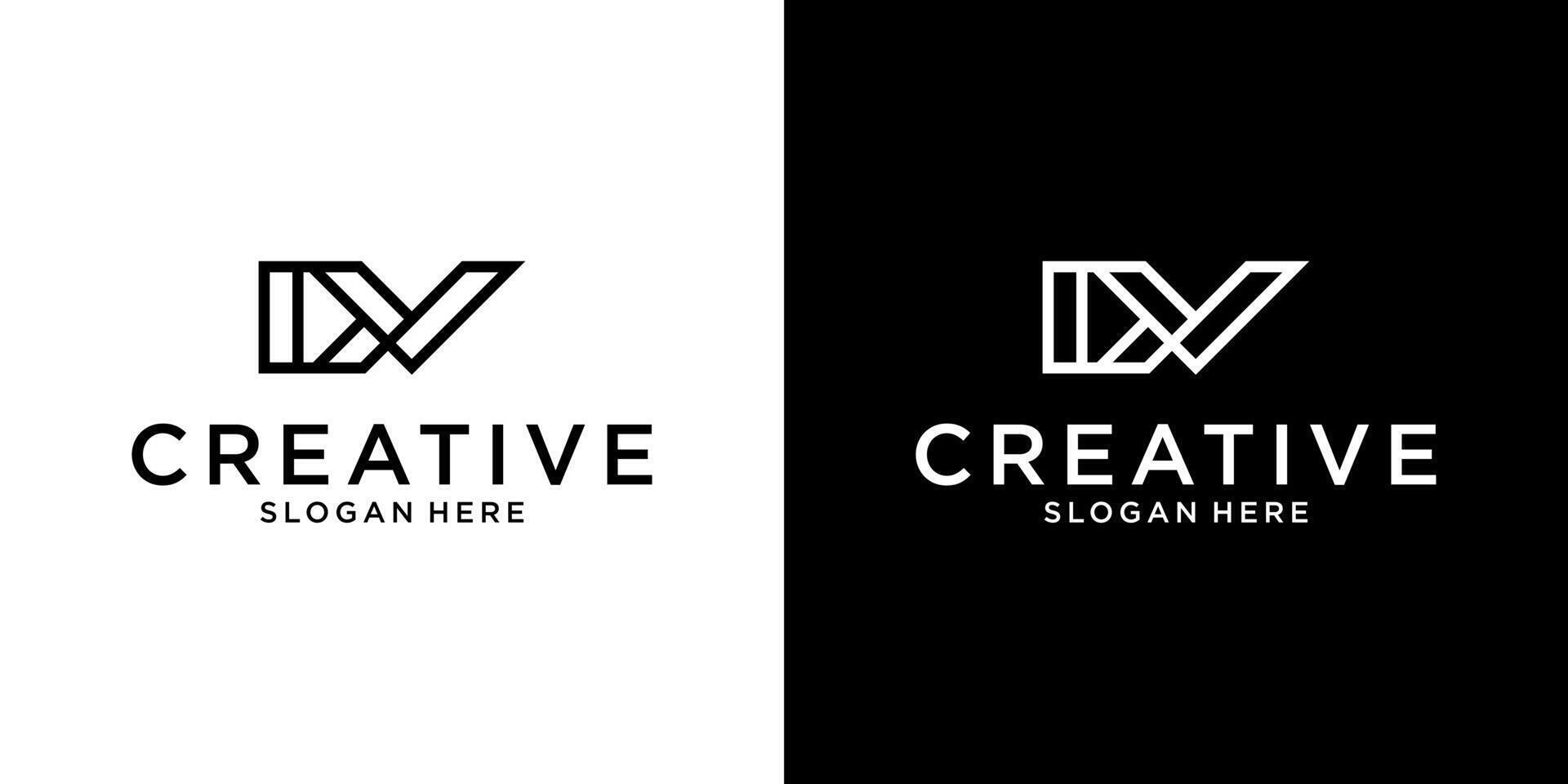 DV or VD initial letter logo design vector
