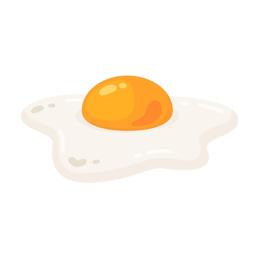 a fried egg, perfect for culinary, breakfast food vector