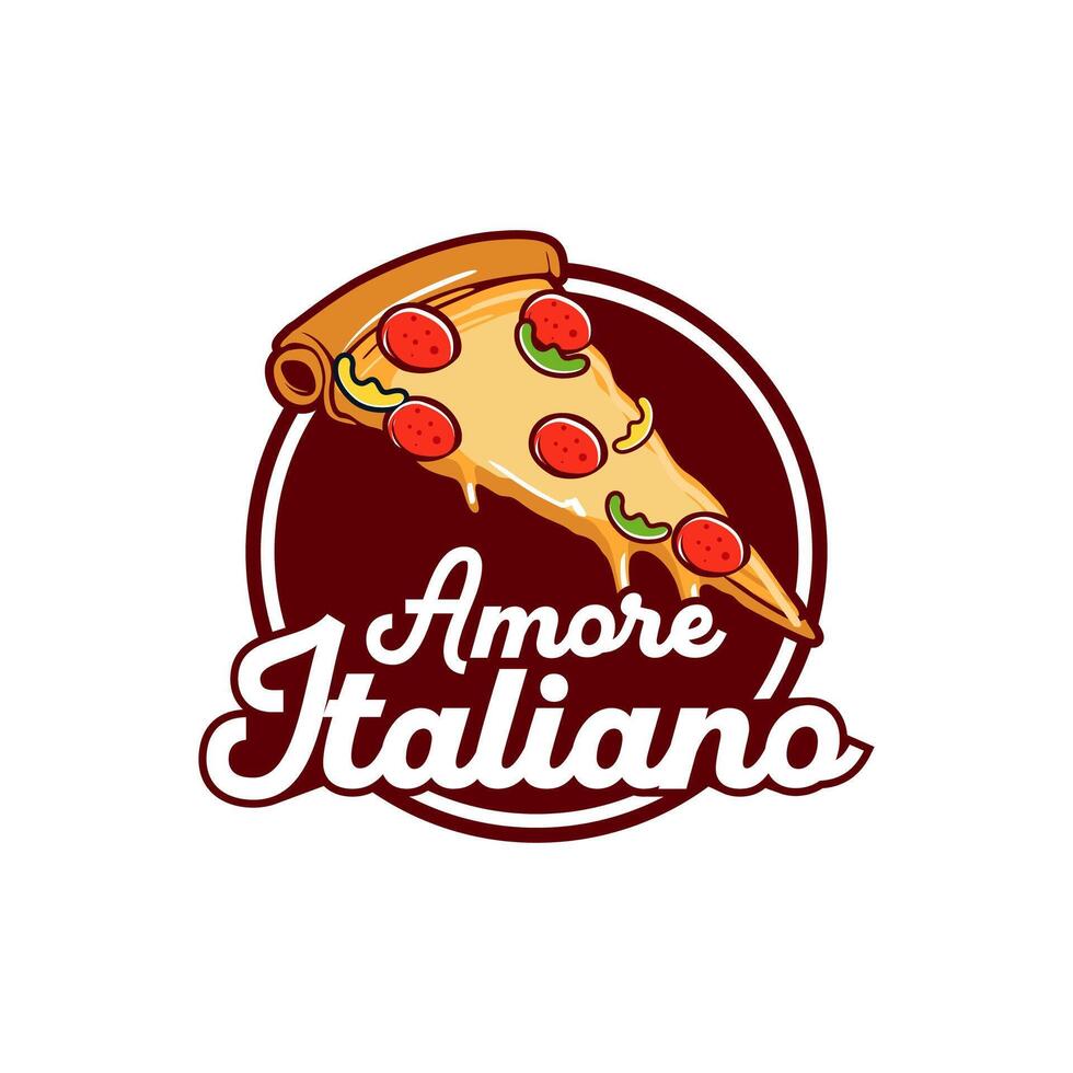 badge amore italiano logo design vector