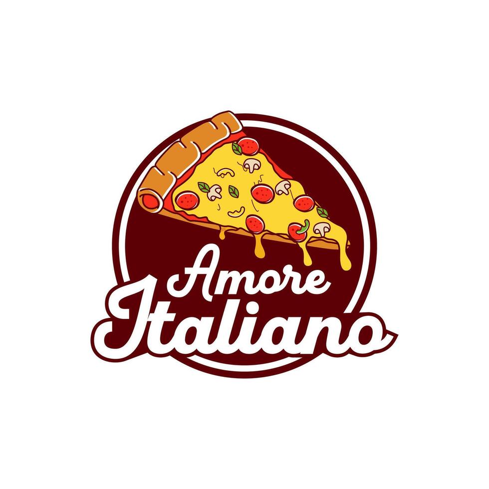 amore the italiano logo design vector
