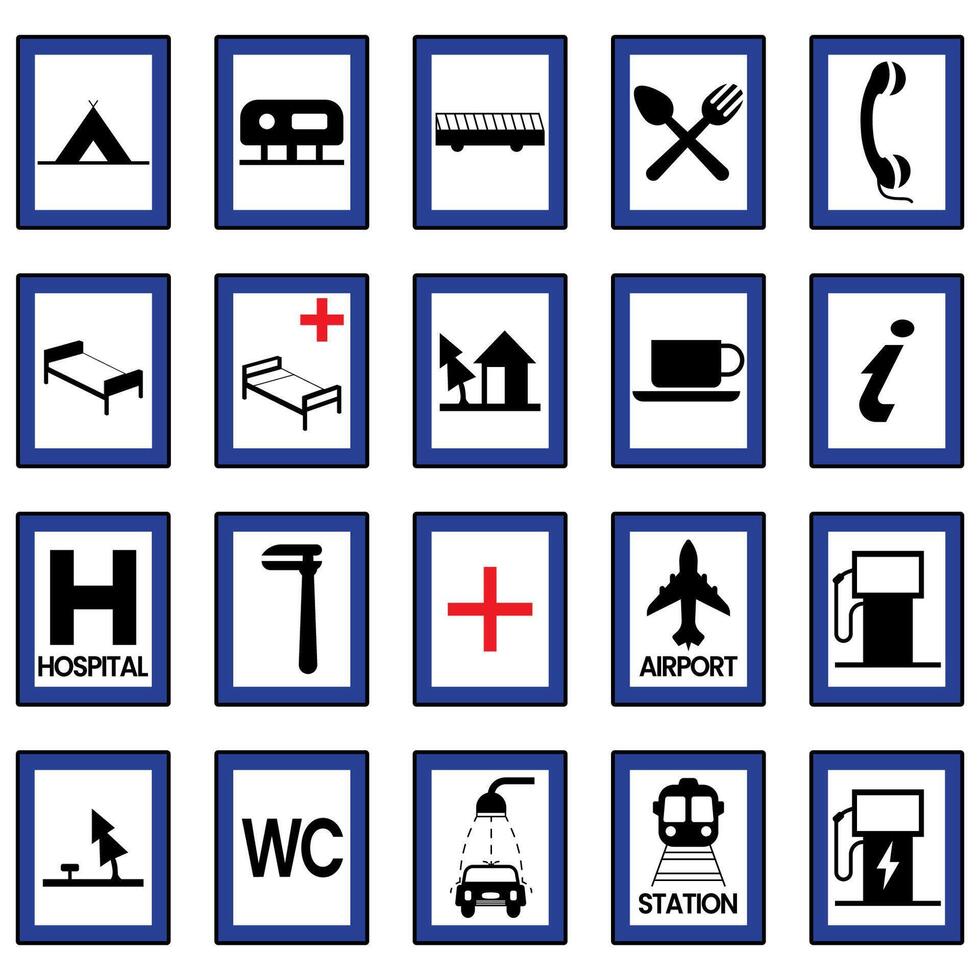 Information Signs Set vector