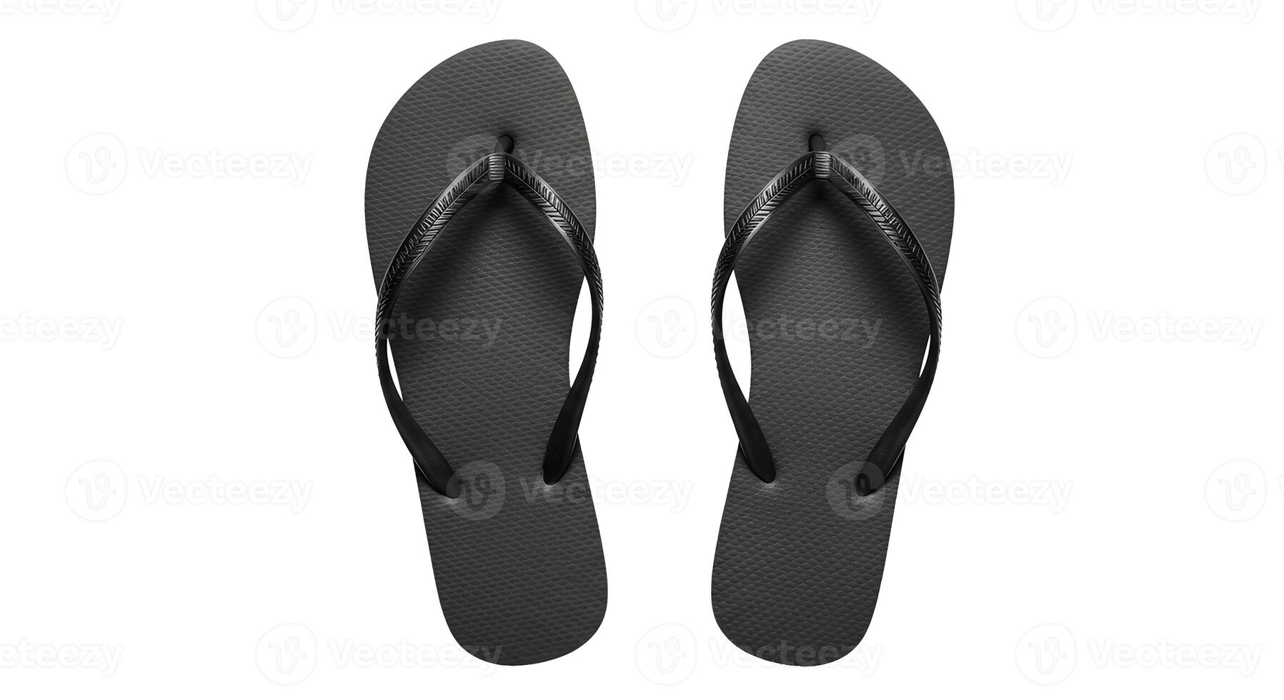 Flip flops arranged neatly in top view on white background ideal for holiday packing guides fashion branding and beach day advertisements photo