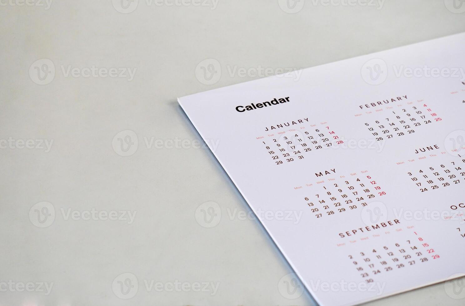 calendar on table for background banner photo