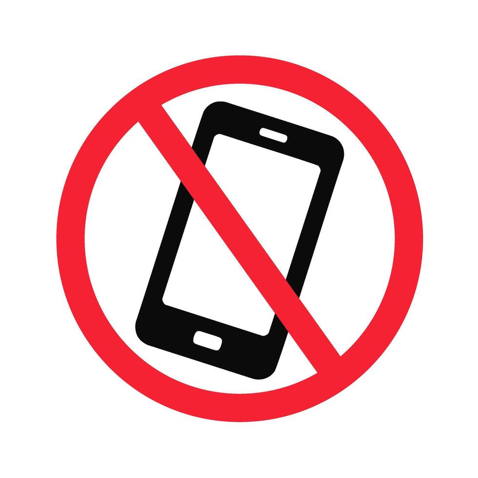 No Mobile Phones Allowed Sign vector