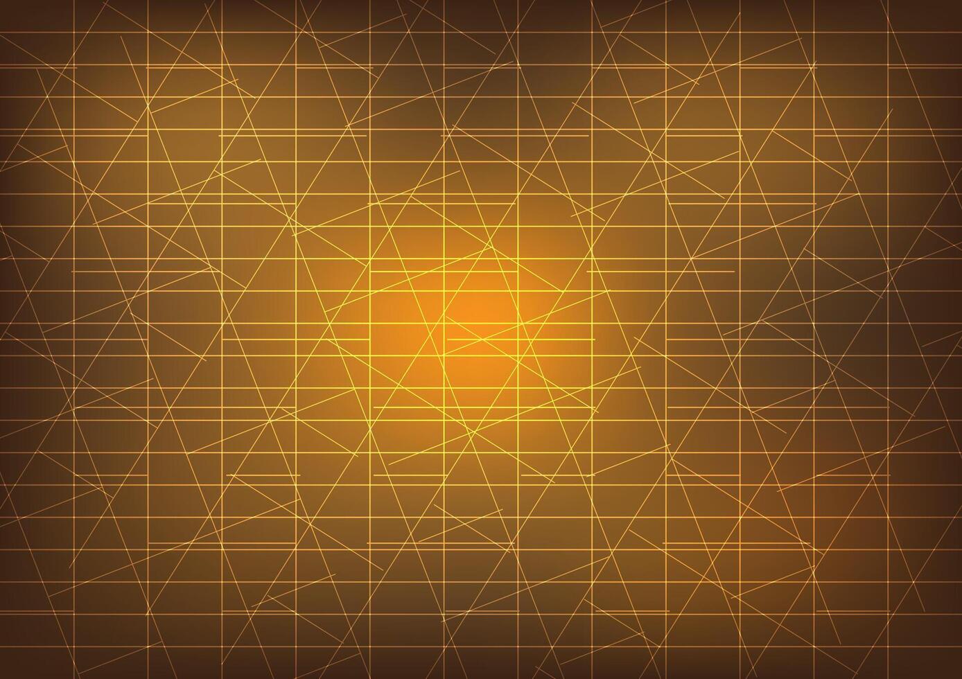 gold radar screen loop abstract background with technology vector