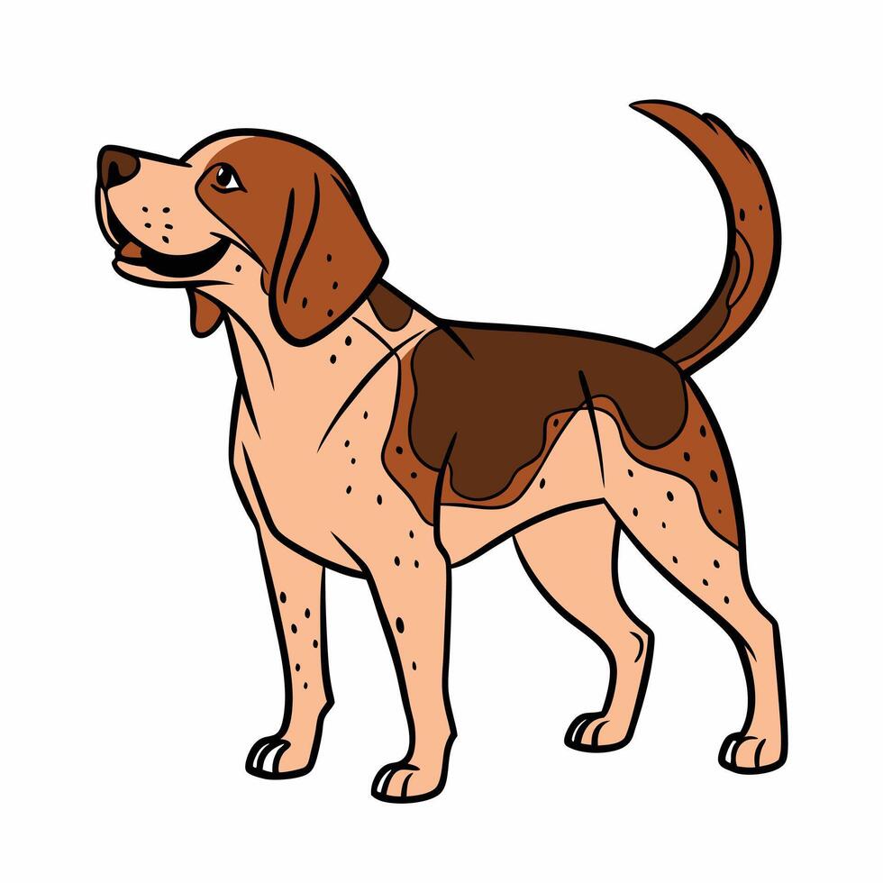 A cartoon dog standing on a white background vector